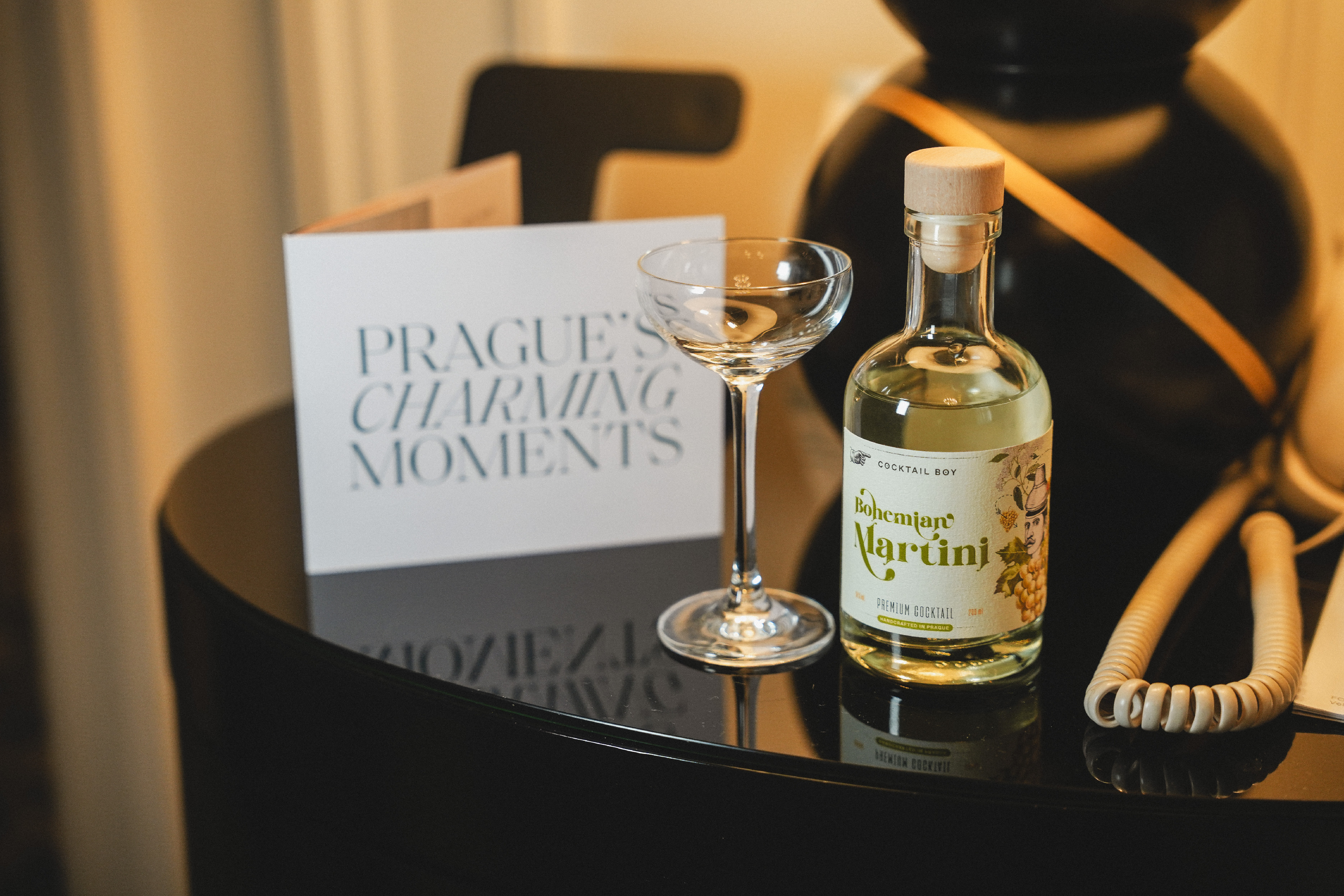 Bohemian Martini připravené k servírování